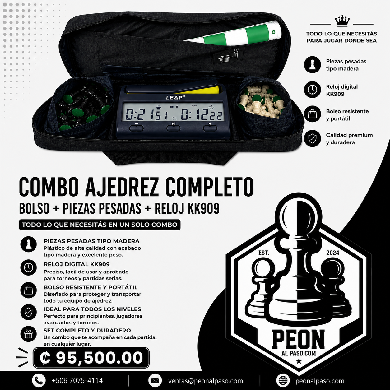 Combo bolso, piezas, tablero y KK909